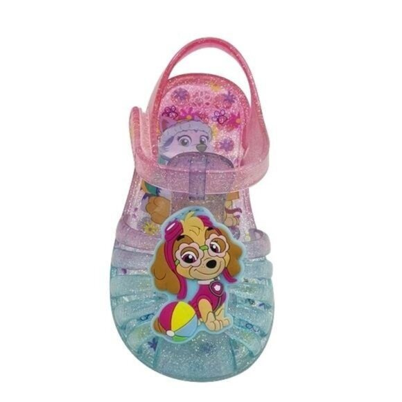 paw patrol glitter colorful jelly sandals kids size 4 - Picture 5 of 10